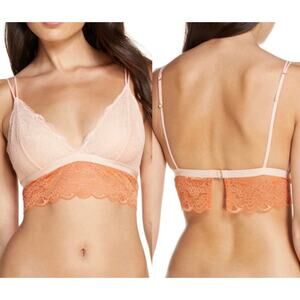 Madewell Lace Liana Longline Bralette Small Feminine Dainty Romantic Lounge